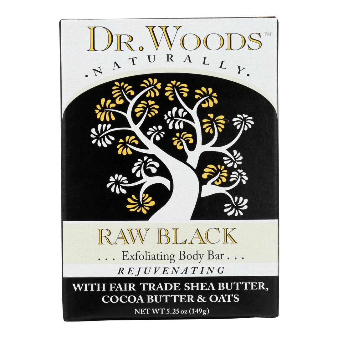 Dr. Woods Bar Soap Raw Black - 5.25 Oz - Maras Green
